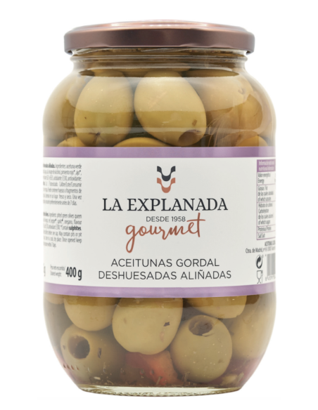 La Explanada Gewürzte Gordal-Oliven 850 gr. - Oliva Oliva