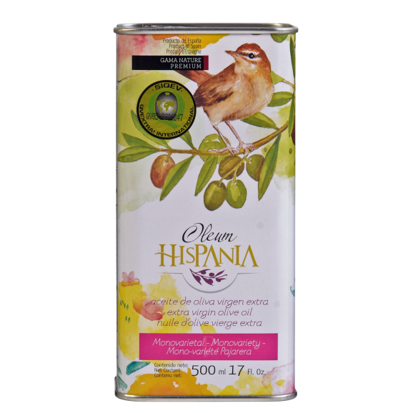 Oleum Hispania Nature Premium Pajarera Tin 500 ml.
