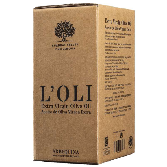 Cuadrat Valley L'Oli Arbequina Bag in Box 5L - Oliva Oliva