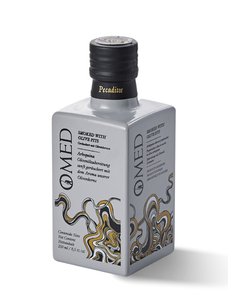 OMED Arbequina Ahumado Botella de vidrio 250 ml. - Oliva Oliva