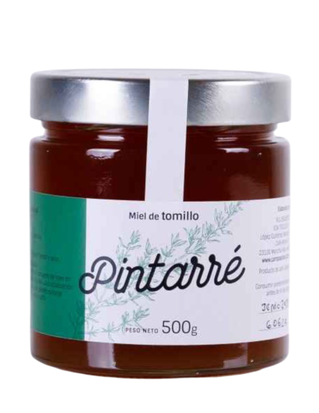 Pintarré Miel Ecológica de Tomillo 500 gr. - Oliva Oliva