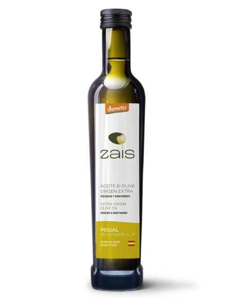 Zais Biodinámico Picual Botella de vidrio 500 ml. - Oliva Oliva