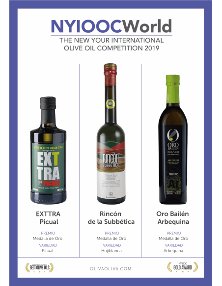 Die besten Olivenöle der Welt Goldmedaille New York 2019 - Oliva Oliva