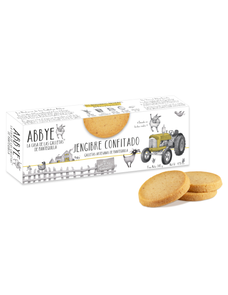 Abbye Biscuits Buttergebäck mit Kandierter Ingwer - Oliva Oliva