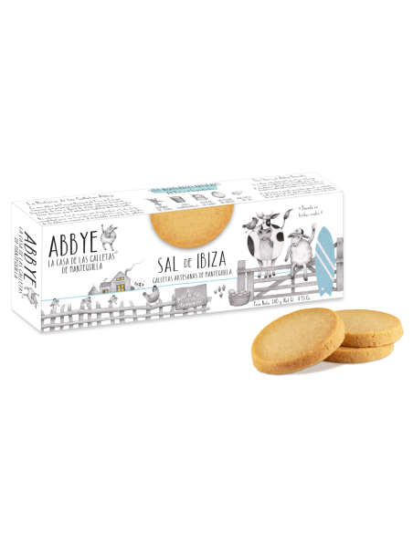 Abbye Biscuits Sablés au beurre au sel d'lbiza 140 gr. - Oliva Oliva