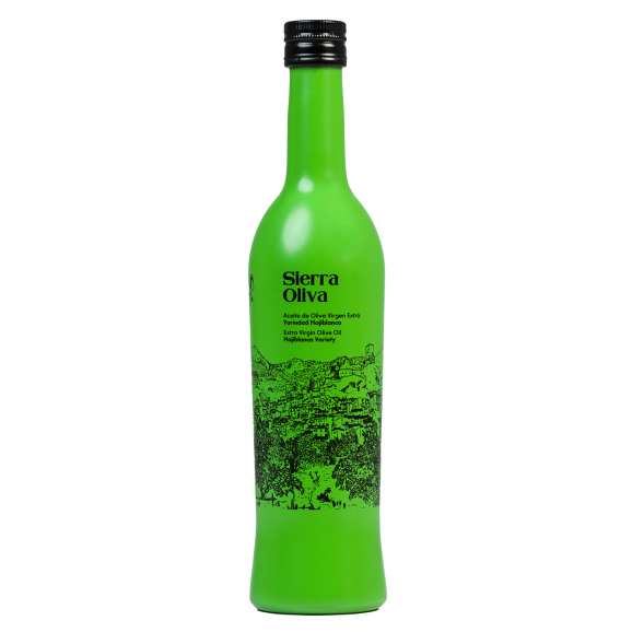Sierra Oliva Hojiblanca Botella de vidrio 500 ml. - Oliva Oliva