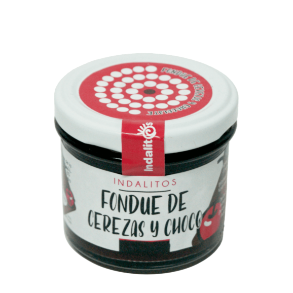 Indalitos Cherry and Cocoa Fondue Glass jar 120 gr. - Oliva Oliva
