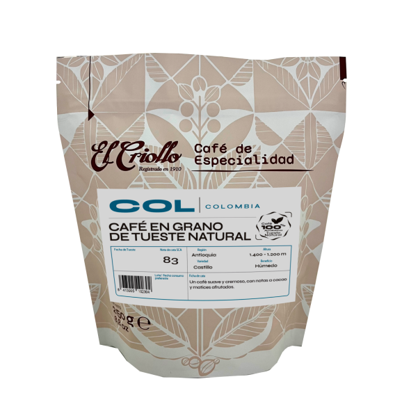 El Criollo Colombian Coffee Beans Packet 250 gr. - Oliva Oliva