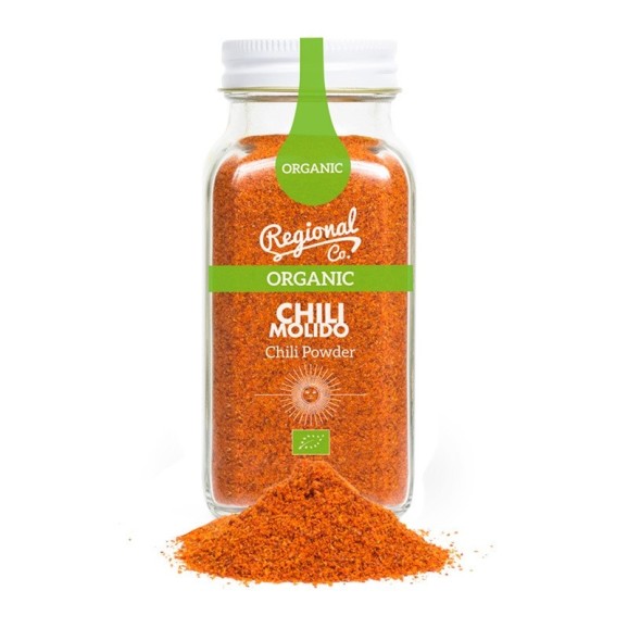 Regional Co. Organic Hot Chilli Powder Glass jar 70 gr. - Oliva Oliva