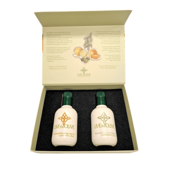 LivetheOlive Coffret condiments aux agrumes 2x250 ml. - Oliva Oliva