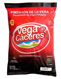Vega Cáceres Paprika de La Vera fumé épicé 1 kg. - Oliva Oliva