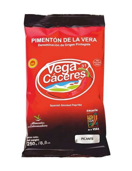 Vega Cáceres Hot Smoked Paprika from La Vera 250 gr. - Oliva Oliva