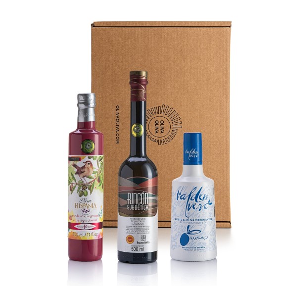 Mejores Aceites del Mundo Top Ten Guía Evooleum 2025 - Caja regalo 3x500 ml.