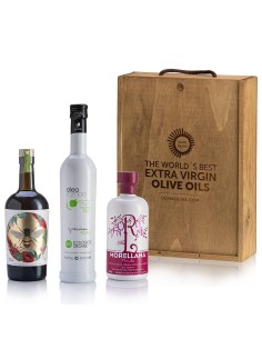 Mejores Aceites Ecológicos del Mundo BIOL 2025 - Caja madera 3x500 ml.