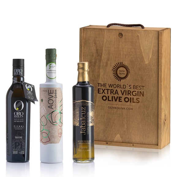 Best Olive Oils Jaén Selección 2025 in Wooden box - Oliva Oliva