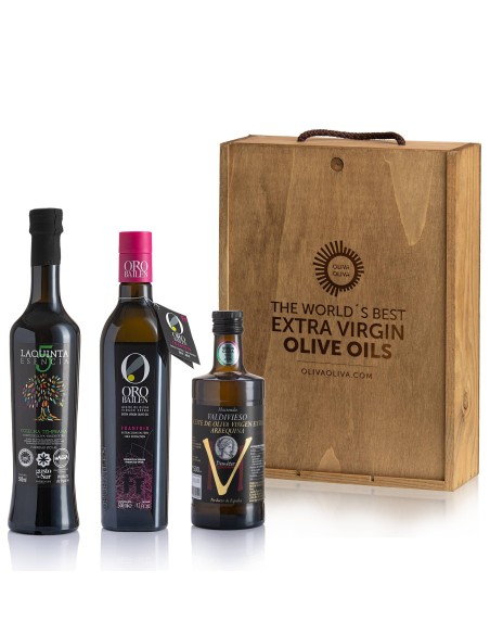 Mejores Aceites del Mundo Berlín GOOA 2025 - Caja madera 3x500 ml.
