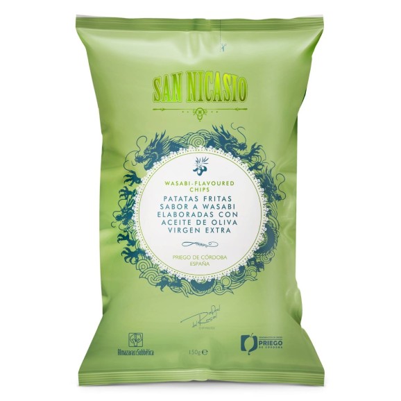 San Nicasio Wasabi-Flavoured Potato Chips Bag 150 gr.