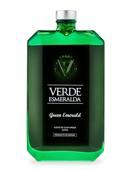 Verde Esmeralda Green Emerald Picual - Botella de vidrio 500 ml.