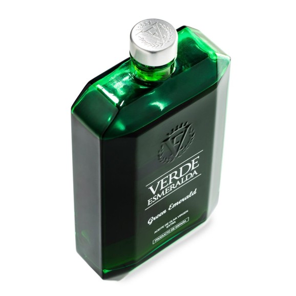 Verde Esmeralda Green Emerald Picual - Botella de vidrio 500 ml.