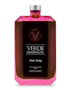 Verde Esmeralda Pink Ruby Hojiblanca - Botella de vidrio 500 ml.