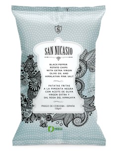 San Nicasio Chips mit Schwarzer Pfeffer Beutel 150 gr. - Oliva Oliva