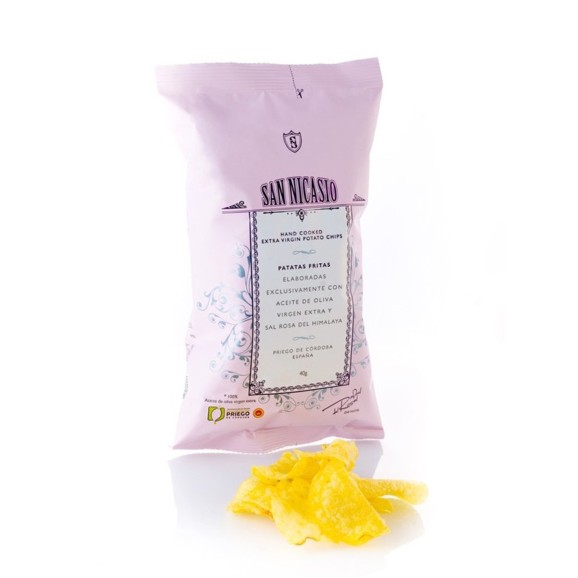 San Nicasio Kartoffelchips mit rosa Himalaya-Salz 40 gr. - Oliva Oliva