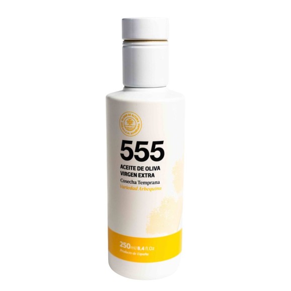 555 Arbequina Botella de vidrio 250 ml.