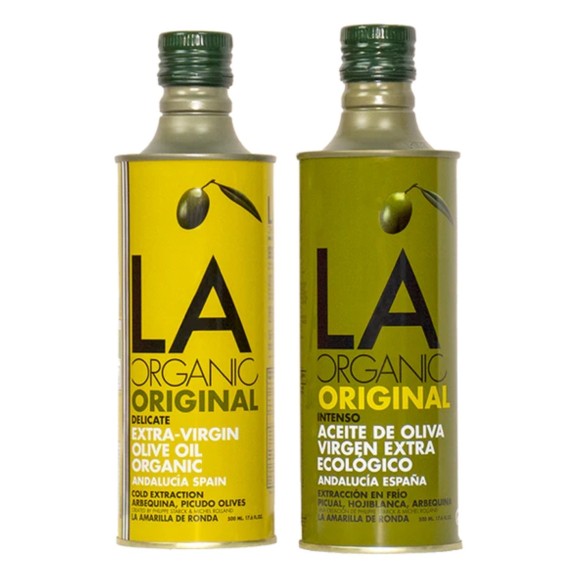LA Organic Original Suave y LA Organic Original Intenso 500 ml.