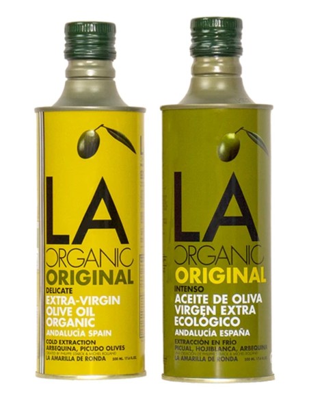 LA Organic Original Suave y LA Organic Original Intenso 500 ml.